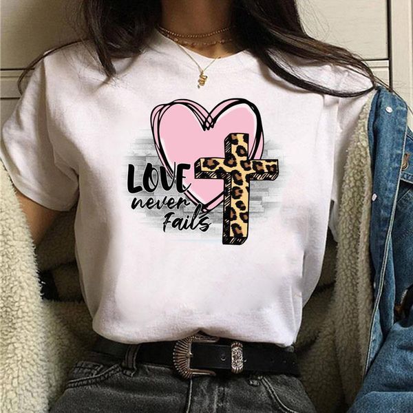 new women t shirt love never fails print tee female short sleeve t-shirt harajuku tee shirt 90s girls cute t-shirt clothing, White
new women t shirt love never fails print tee female short sleeve t-shirt harajuku tee shirt 90s girls cute t-shirt clothing, White