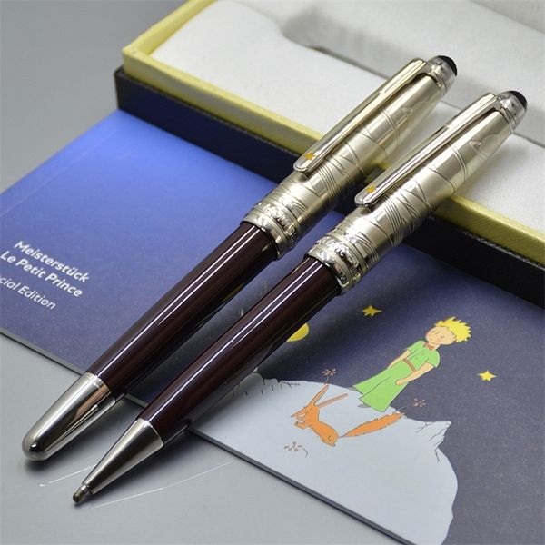 new luxury meistar petit prince writing roller ball pen ballpoint pen fountain pens brown and silver pilot carving cap with serial number, Blue;orange
new luxury meistar petit prince writing roller ball pen ballpoint pen fountain pens brown and silver pilot carving cap with serial number, Blue;orange