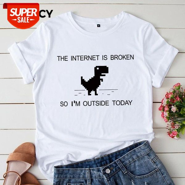 jfuncy 100% cotton summer women's tshirt internet broken printed shirts plus size short sleeve casual t-shirt female tees #fx88, White
jfuncy 100% cotton summer women's tshirt internet broken printed shirts plus size short sleeve casual t-shirt female tees #fx88, White