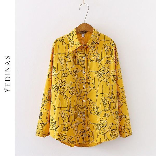 women's blouses & shirts yedinas 2021 autumn women white shirt female blouse long sleeve casual turn-down collar style loose korean1
women's blouses & shirts yedinas 2021 autumn women white shirt female blouse long sleeve casual turn-down collar style loose korean1