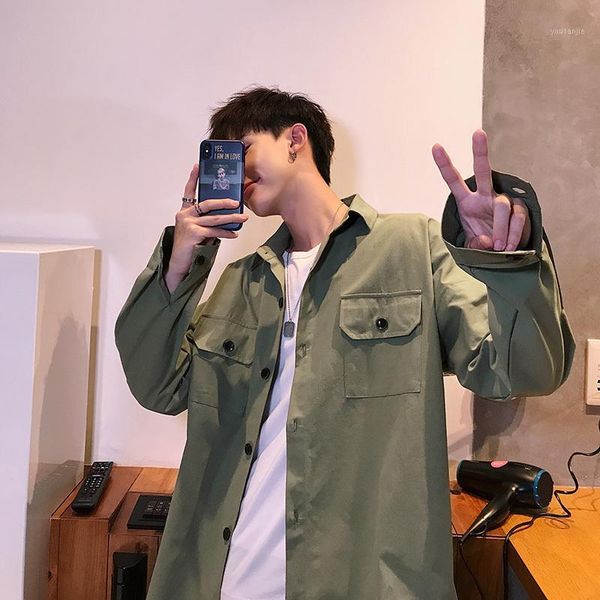 2019 spring korean campus wind fashion trend couple men long sleeve casual loose solid color lapel wild sports shirt -2xl1, White;black
2019 spring korean campus wind fashion trend couple men long sleeve casual loose solid color lapel wild sports shirt -2xl1, White;black