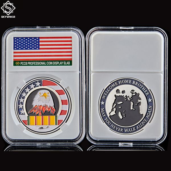 usa silver bald eagle craft welcome home brother military challenge coin collect with pccb box
usa silver bald eagle craft welcome home brother military challenge coin collect with pccb box
