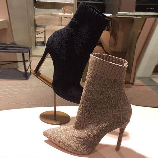 boots ins style pointy toe sock knitted stretch high heels women 2021 brand fashion ankle for winter shoes1, Black
boots ins style pointy toe sock knitted stretch high heels women 2021 brand fashion ankle for winter shoes1, Black
