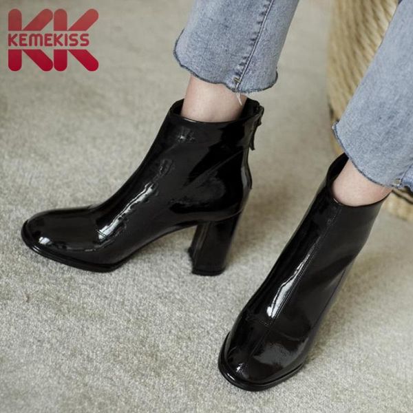 boots kemekiss women high heel ankle thick real leather zipper winter short fashion party shoes size 34-39, Black
boots kemekiss women high heel ankle thick real leather zipper winter short fashion party shoes size 34-39, Black