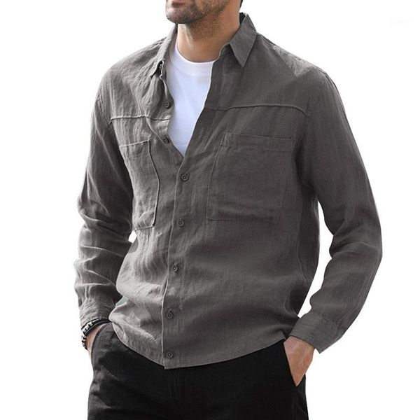 men's cotton linen shirt loose double pockets long sleeve tee casual shirt men blouse dropshipping1, White;black
men's cotton linen shirt loose double pockets long sleeve tee casual shirt men blouse dropshipping1, White;black