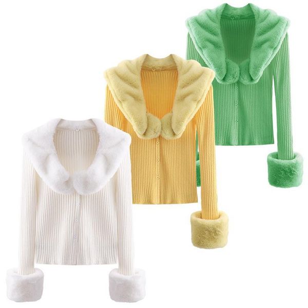 women's knits & tees street fashion tight v-neck stitching fur collar sweater women 2021 autumn detachable long sleeve christmas cardig, White
women's knits & tees street fashion tight v-neck stitching fur collar sweater women 2021 autumn detachable long sleeve christmas cardig, White