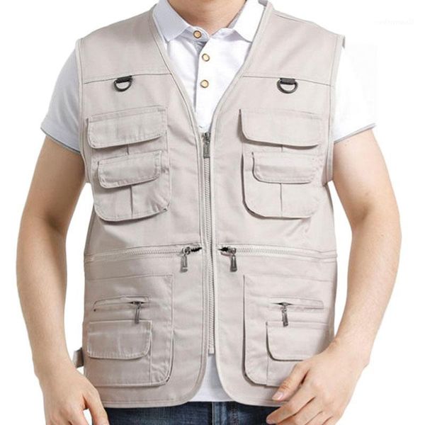 men's vests 4 colors male casual multi pocket vest for summer men solid pographer shooting outerwear zipper waistcoat sleeveless jacket, Black;white
men's vests 4 colors male casual multi pocket vest for summer men solid pographer shooting outerwear zipper waistcoat sleeveless jacket, Black;white
