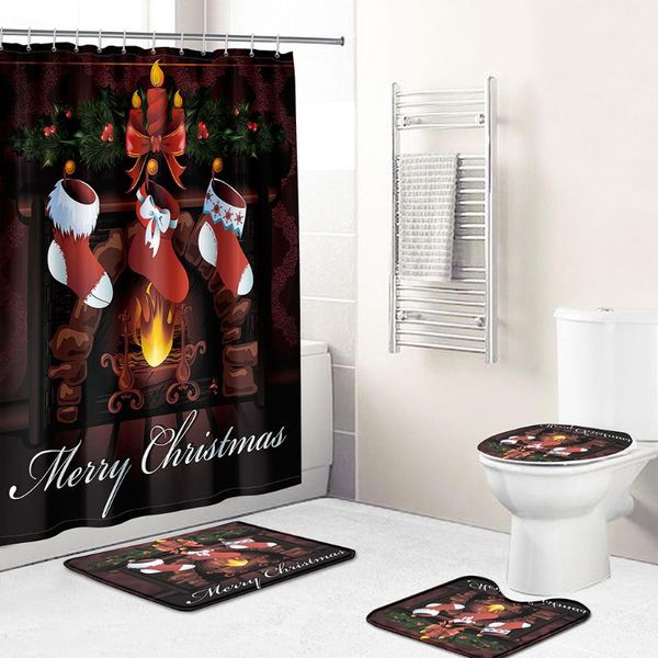 bath accessory set santa's elk gift decoration 3d printing waterproof shower curtain antiskid flannel toilet three piece bathroom with
bath accessory set santa's elk gift decoration 3d printing waterproof shower curtain antiskid flannel toilet three piece bathroom with