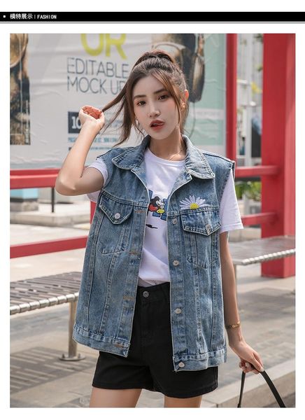 women's vests denim jacket waistcoat summer thin vest short women spring and autumn 2021 outer wear, Black;white
women's vests denim jacket waistcoat summer thin vest short women spring and autumn 2021 outer wear, Black;white