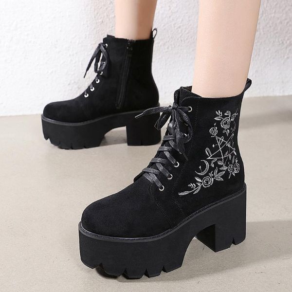 boots sarairis fashion 2021 platform zipper ankle women shoes thick heels embroidered non-slip cross-tied ladies1, Black
boots sarairis fashion 2021 platform zipper ankle women shoes thick heels embroidered non-slip cross-tied ladies1, Black