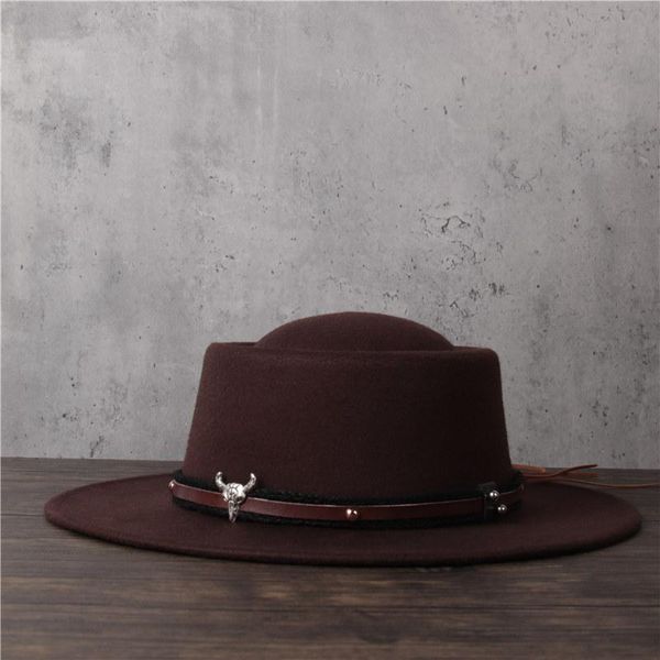 Wool Fedora Hat Fow Women Men Tassel Pork Pie Hat Gentleman Flat Bowler Porkpie Top Jazz, Blue;gray
Wool Fedora Hat Fow Women Men Tassel Pork Pie Hat Gentleman Flat Bowler Porkpie Top Jazz, Blue;gray