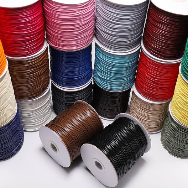 10m/lot 1.0 1.5mm black white waxed cotton cord thread cord string fit beading craft diy necklace for jewelry making bbymtl, White;red
10m/lot 1.0 1.5mm black white waxed cotton cord thread cord string fit beading craft diy necklace for jewelry making bbymtl, White;red
