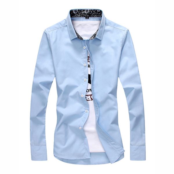 men's shirt fashion casual long sleeve solid 100% cotton slim fit dress business shirts men brand clothing kg-84, White;black
men's shirt fashion casual long sleeve solid 100% cotton slim fit dress business shirts men brand clothing kg-84, White;black