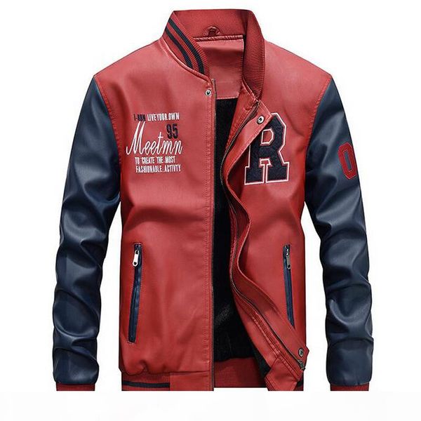 motorcycle leather jacket men college fleece baseball bomber jackets faux leather coats mens winter pilot bomber jacket, Black;brown
motorcycle leather jacket men college fleece baseball bomber jackets faux leather coats mens winter pilot bomber jacket, Black;brown