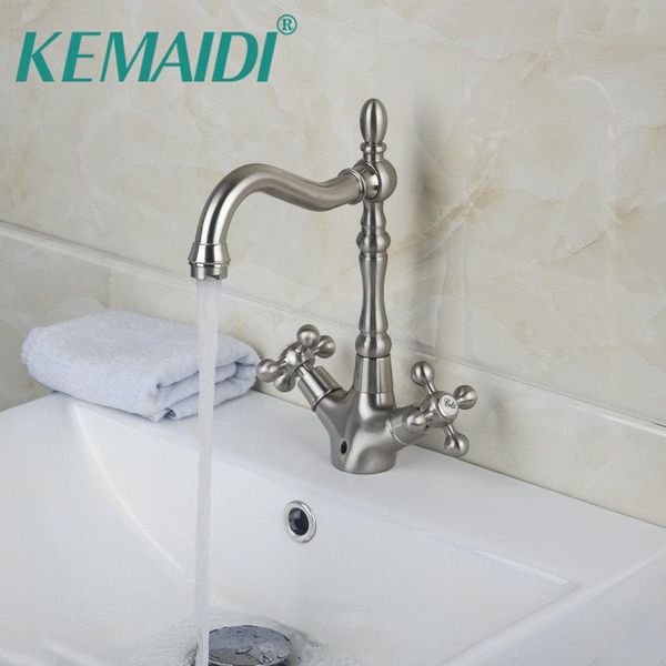 bathroom sink faucets kemaidi solid brass nickel brushed swivel and cold mixer faucet tap 2 handles basin
bathroom sink faucets kemaidi solid brass nickel brushed swivel and cold mixer faucet tap 2 handles basin