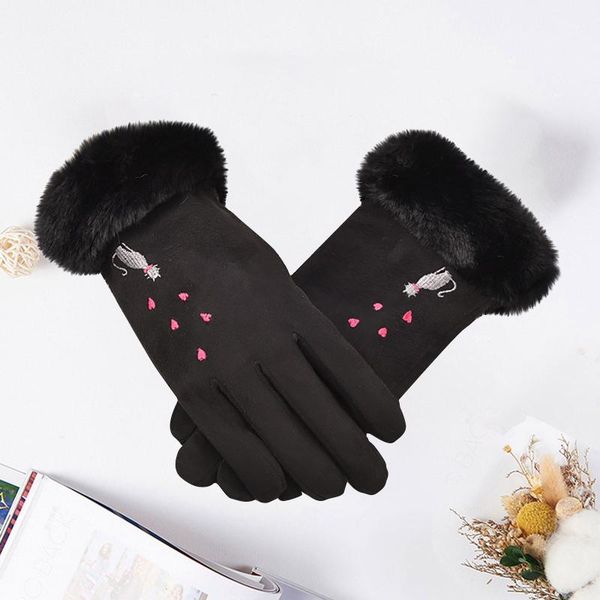 women touch screen suede glove winter furry full finger mittens warm snowflake embroidery outdoor fashionable skiing gloves, Blue;gray
women touch screen suede glove winter furry full finger mittens warm snowflake embroidery outdoor fashionable skiing gloves, Blue;gray