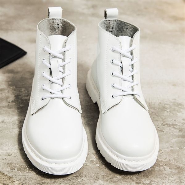 women boots genuine leather women white ankle boots motorcycle boots female spring autumn winter shoes woman punk botas mujer 201226, Black
women boots genuine leather women white ankle boots motorcycle boots female spring autumn winter shoes woman punk botas mujer 201226, Black