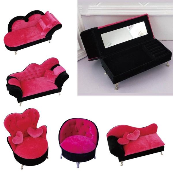 1/6 dollhouse fancy couch sofa rose pink jewelry storage organizer box flip can open compartments armchair sofa box gift, Pink;blue
1/6 dollhouse fancy couch sofa rose pink jewelry storage organizer box flip can open compartments armchair sofa box gift, Pink;blue