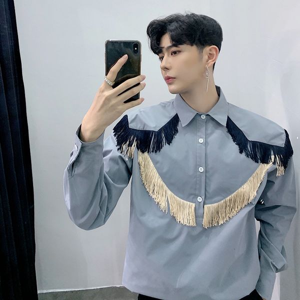 2021 new spring designer fringe alternative court gentlemen's pullover shirt released from long glove of men's shirt. md0l, Black
2021 new spring designer fringe alternative court gentlemen's pullover shirt released from long glove of men's shirt. md0l, Black