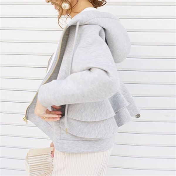 women autumn hoodie korean fashion causal plain zip up sweatshirts pullovers loose falbala kawaii short coat outwear black lj200808
women autumn hoodie korean fashion causal plain zip up sweatshirts pullovers loose falbala kawaii short coat outwear black lj200808