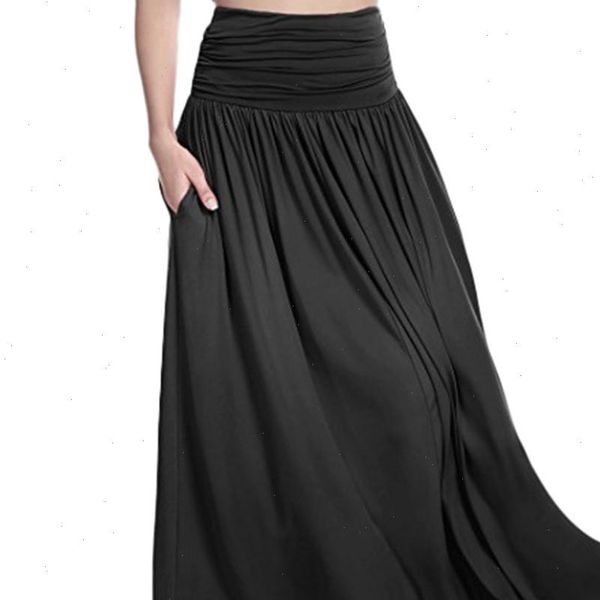 women skirt polyester women high waist solid maxi ladies casual swing gypsy long skirt plus size fashion t1g, Black
women skirt polyester women high waist solid maxi ladies casual swing gypsy long skirt plus size fashion t1g, Black
