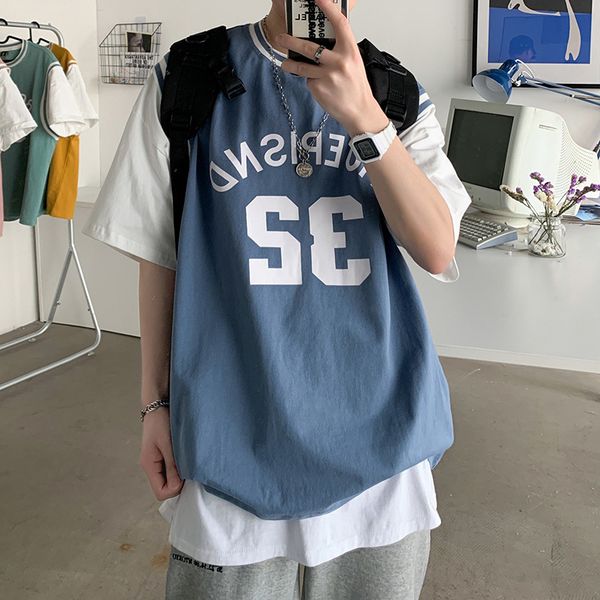 2021 the new men's printed around neck two pieces sew summer hip sleeve short shirt streetwear tshirt v3p1, White;black
2021 the new men's printed around neck two pieces sew summer hip sleeve short shirt streetwear tshirt v3p1, White;black
