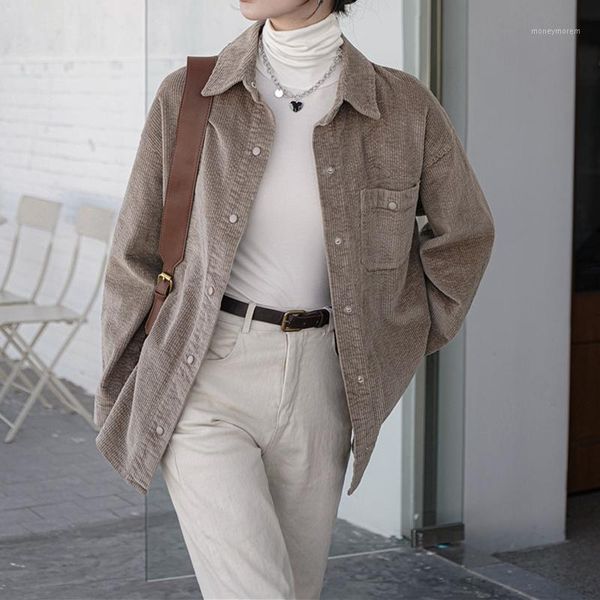 women's blouses & shirts 2021 women shirt solid female corduroy blouse loose coat fashion fresh elegant office lady casual girl 1, White
women's blouses & shirts 2021 women shirt solid female corduroy blouse loose coat fashion fresh elegant office lady casual girl 1, White