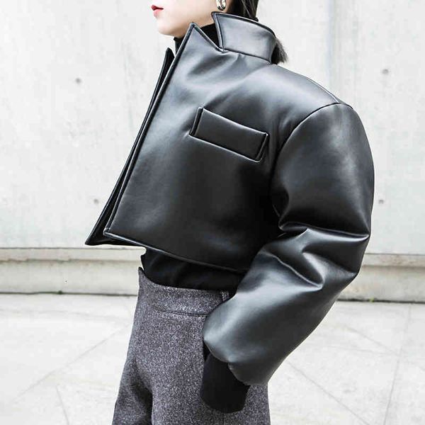women's jackets twotwinstyle pu leather short thick jacket for women lapel long sleeve black female fashion spring clothing zizg, Black;brown
women's jackets twotwinstyle pu leather short thick jacket for women lapel long sleeve black female fashion spring clothing zizg, Black;brown