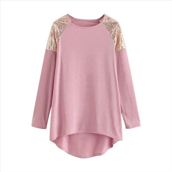 2020 fashion women plus size tunic female o neck long sleeve contrast sequin patchwork and shirt ropa mujer, White
2020 fashion women plus size tunic female o neck long sleeve contrast sequin patchwork and shirt ropa mujer, White