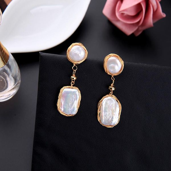 2021 New Cultured Pearl Drop Earrings For Women Party Weeding Fashion Jewelry Square Baroque Pearls Hand-wrapped, Silver
2021 New Cultured Pearl Drop Earrings For Women Party Weeding Fashion Jewelry Square Baroque Pearls Hand-wrapped, Silver