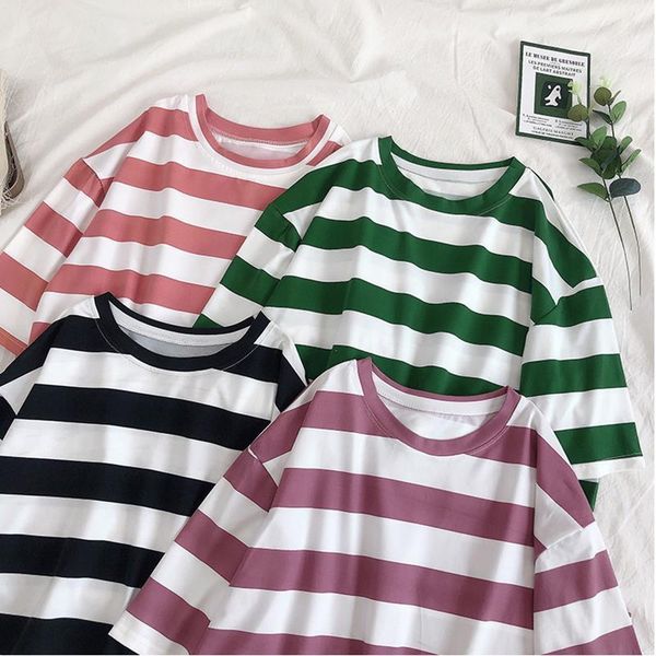 harajuku leisure striped shirt streetwear women clothes korean style summer vogue camisa mujer tee shirt femme plus size, White
harajuku leisure striped shirt streetwear women clothes korean style summer vogue camisa mujer tee shirt femme plus size, White