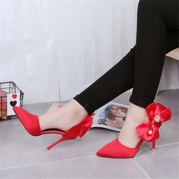 dress shoes enplei spring summer big bow pointed toe women high heels woman ladies wedding party pumps silk 34-39, Black
dress shoes enplei spring summer big bow pointed toe women high heels woman ladies wedding party pumps silk 34-39, Black