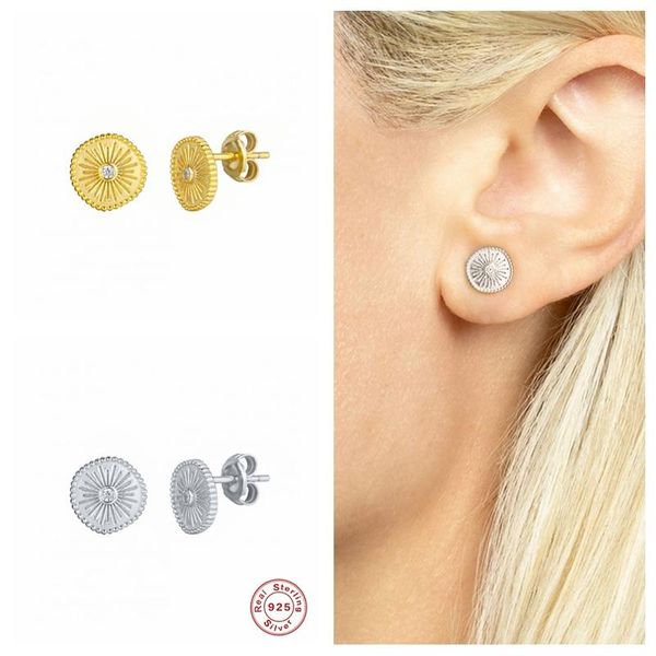 stud gs 925 sterling silver elegant small round plate earrings for women clear cubic zircon sunlight ear jewelry gift, Golden;silver
stud gs 925 sterling silver elegant small round plate earrings for women clear cubic zircon sunlight ear jewelry gift, Golden;silver