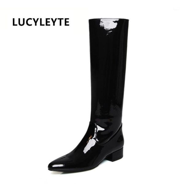 boots european and american style patent leather rubber bottom pointed women's knee high womens winter fashion 20211, Black
boots european and american style patent leather rubber bottom pointed women's knee high womens winter fashion 20211, Black