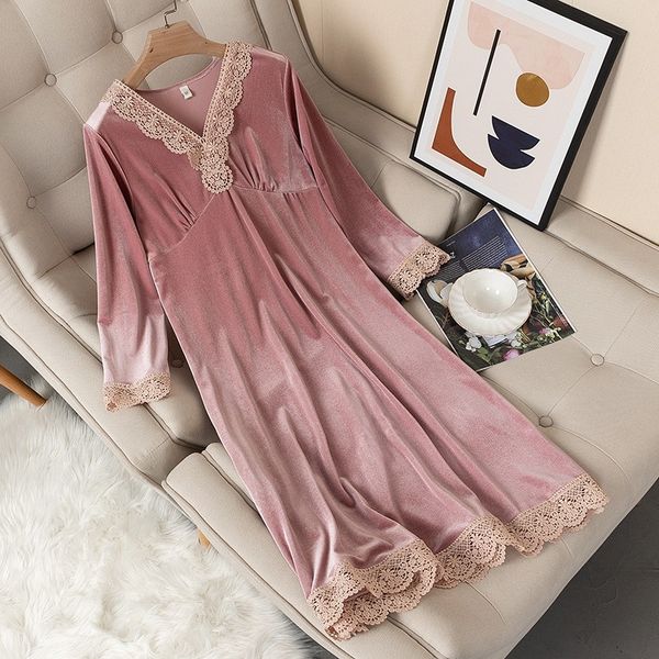 nightgown autumn v-neck nightdress women sleepwear velvet nightwear home dressing gown long sleeve intimate lingerie negligee, Black;red
nightgown autumn v-neck nightdress women sleepwear velvet nightwear home dressing gown long sleeve intimate lingerie negligee, Black;red