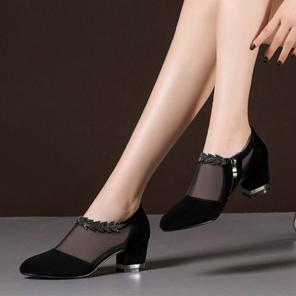 2021 new women mesh zip lace woman crystal square high heels classics solid sandals ladies party shoes 1 9kvr, Black
2021 new women mesh zip lace woman crystal square high heels classics solid sandals ladies party shoes 1 9kvr, Black