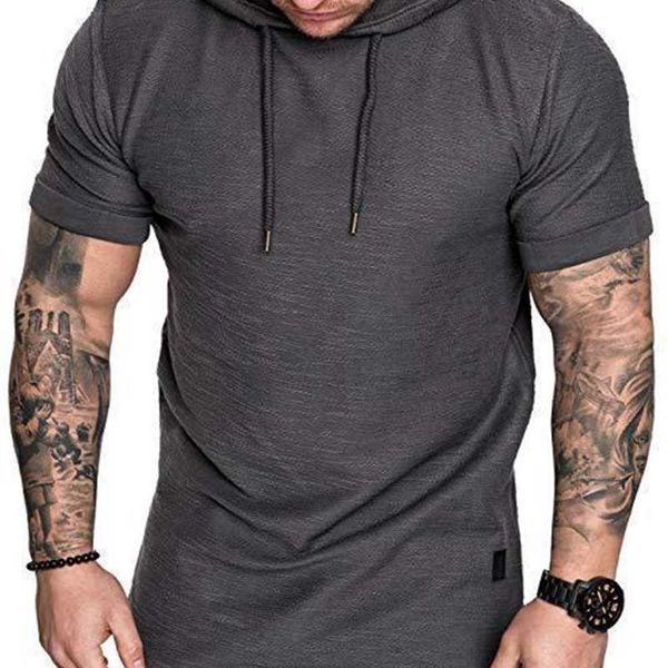 mens tshirts sports solid short sleeved homme summer mens clothing fashion designer hooded, White;black
mens tshirts sports solid short sleeved homme summer mens clothing fashion designer hooded, White;black