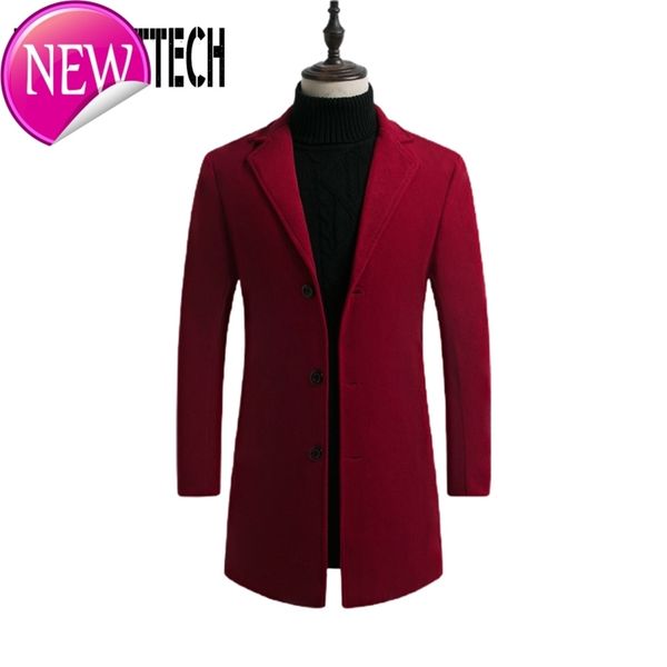 men wool blend coats autumn winter solid color windbreaker men's wool jacket luxurious brand clothing, Black
men wool blend coats autumn winter solid color windbreaker men's wool jacket luxurious brand clothing, Black