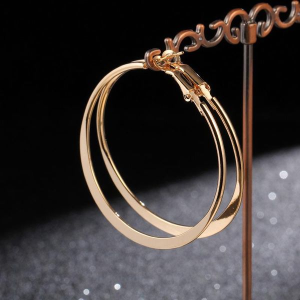 blijery rose gold/silver color flat big hoop earrings for women round circle earrings ladies punk jewelry gift, Golden;silver
blijery rose gold/silver color flat big hoop earrings for women round circle earrings ladies punk jewelry gift, Golden;silver