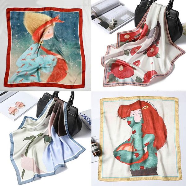 scarves brand 2021 small silk hair scarf women foulard neck wrap 55cm square kerchief soft bandana print lady head band tie, Blue;gray
scarves brand 2021 small silk hair scarf women foulard neck wrap 55cm square kerchief soft bandana print lady head band tie, Blue;gray