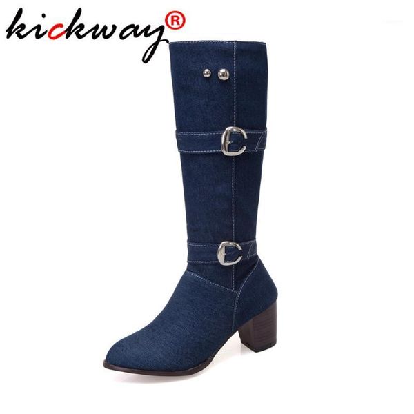 women mid-calf boots winter cotton fabric square heel boots female zipper jeans shoes totem metal buckle round toe 34-481, Black
women mid-calf boots winter cotton fabric square heel boots female zipper jeans shoes totem metal buckle round toe 34-481, Black
