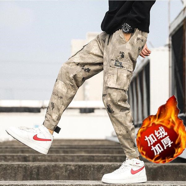 autumn and winter plus velvet thick camouflage pants men's overalls large size tide brand desert wind beam feet, Black
autumn and winter plus velvet thick camouflage pants men's overalls large size tide brand desert wind beam feet, Black