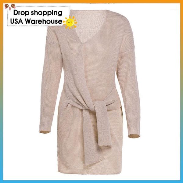 autumn and winter new v-neck lace-up waist hugging slimming sweater irregular sweater knitted pullovers1, White;black
autumn and winter new v-neck lace-up waist hugging slimming sweater irregular sweater knitted pullovers1, White;black