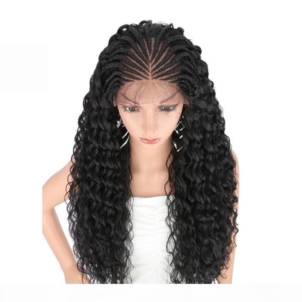 handtied 13x4 lace frontal braided wigs for black women synthetic lace front wig with baby hair curly wavy for cosplay wig women wigs, Black;brown
handtied 13x4 lace frontal braided wigs for black women synthetic lace front wig with baby hair curly wavy for cosplay wig women wigs, Black;brown