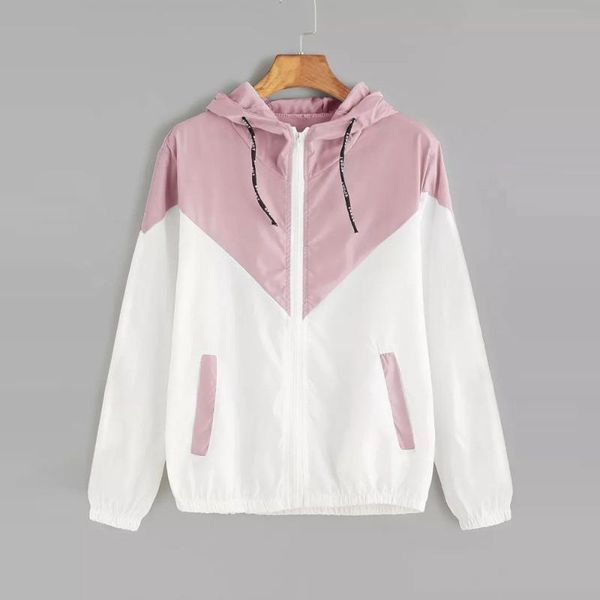 women's jackets spring autumn fashion hooded two tone windbreaker jacket zipper pockets casual long sleeves feminino coats outwear kara, Black;brown
women's jackets spring autumn fashion hooded two tone windbreaker jacket zipper pockets casual long sleeves feminino coats outwear kara, Black;brown