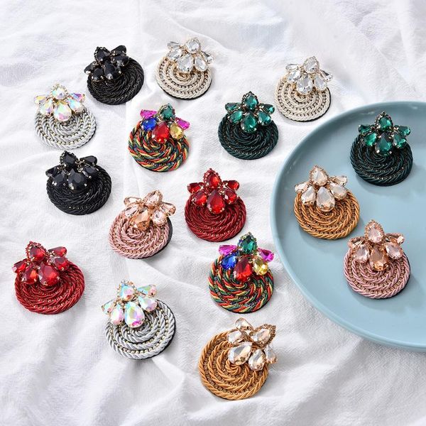 dangle & chandelier ztech colorful crystal earrings rhinestone handmade round cotton rope drop earring fashion jewelry accessories for women, Silver
dangle & chandelier ztech colorful crystal earrings rhinestone handmade round cotton rope drop earring fashion jewelry accessories for women, Silver