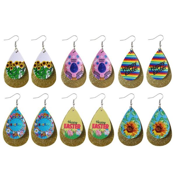 6 pairs of easter style drop-shaped leather earrings fashion party ear jewelry, Silver
6 pairs of easter style drop-shaped leather earrings fashion party ear jewelry, Silver