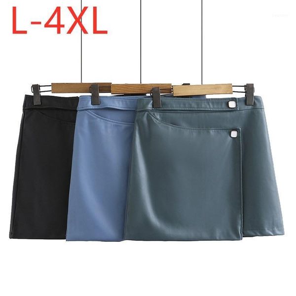 new ladies autumn winter plus size mini skirt for women large slim casual a line faux leather button blue black skirts 3xl 4xl1
new ladies autumn winter plus size mini skirt for women large slim casual a line faux leather button blue black skirts 3xl 4xl1