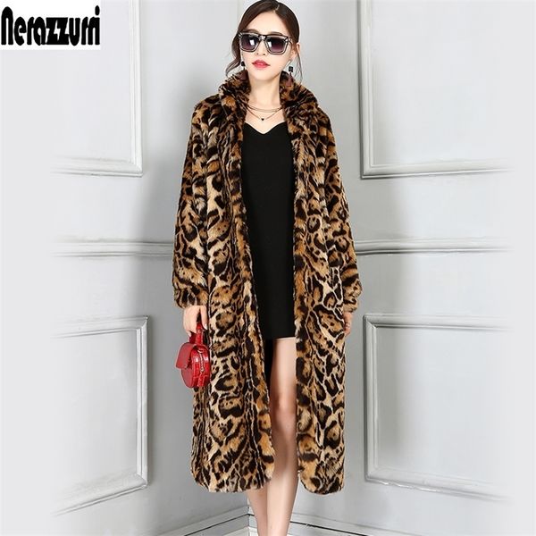 nerazzurri europe fashion x-long faux fur leopard coat women long sleeve female winter overcoat plus size 5xl 6xl 201029, Black
nerazzurri europe fashion x-long faux fur leopard coat women long sleeve female winter overcoat plus size 5xl 6xl 201029, Black