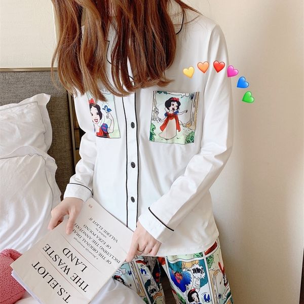 women pajamas print sweet women sleepwear set 2019 autumn winter pyjamas cotton girl nightgown long pant cute cotton pajamas set y200708, Black;red
women pajamas print sweet women sleepwear set 2019 autumn winter pyjamas cotton girl nightgown long pant cute cotton pajamas set y200708, Black;red